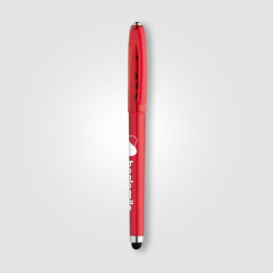Stylo publicitaire bille encre gel en plastique recyclé avec bille anti-stress