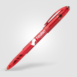 Stylo publicitaire bille encre gel en plastique recyclé avec bille anti-stress