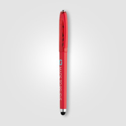 Stylo publicitaire bille encre gel en plastique recyclé avec bille anti-stress