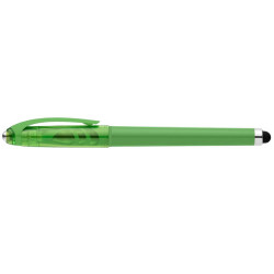 Stylo publicitaire bille encre gel en plastique recyclé avec bille anti-stress
