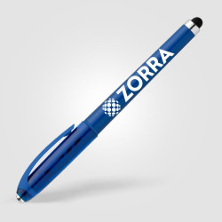 Stylo publicitaire bille encre gel en plastique recyclé avec bille anti-stress