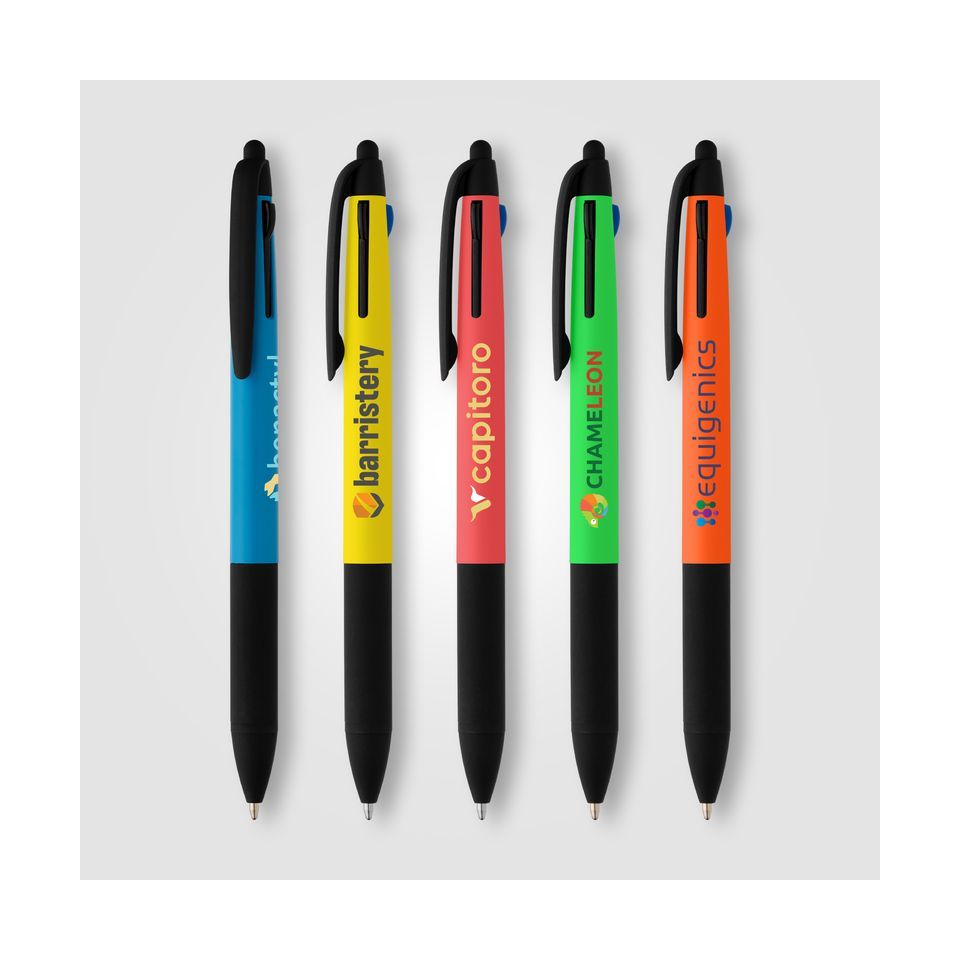 Stylo bille personnalisé stylet 3 en 1 en plastique recyclé