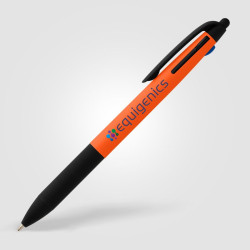 Stylo bille personnalisé stylet 3 en 1 en plastique recyclé