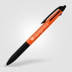 Stylo bille personnalisé stylet 3 en 1 en plastique recyclé