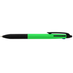 Stylo bille personnalisé stylet 3 en 1 en plastique recyclé