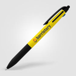 Stylo bille personnalisé stylet 3 en 1 en plastique recyclé