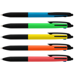 Stylo bille personnalisé stylet 3 en 1 en plastique recyclé