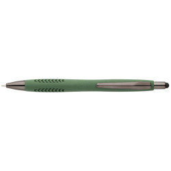 Stylo bille personnalisé stylet en plastique recyclé finition pierre