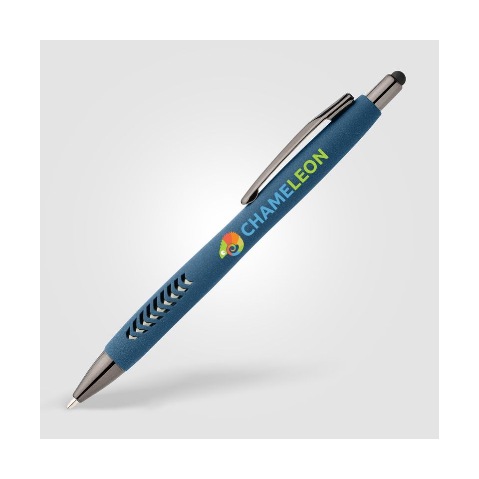 Stylo bille personnalisé stylet en plastique recyclé finition pierre