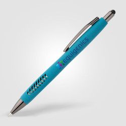 Stylo bille personnalisé stylet en plastique recyclé finition pierre