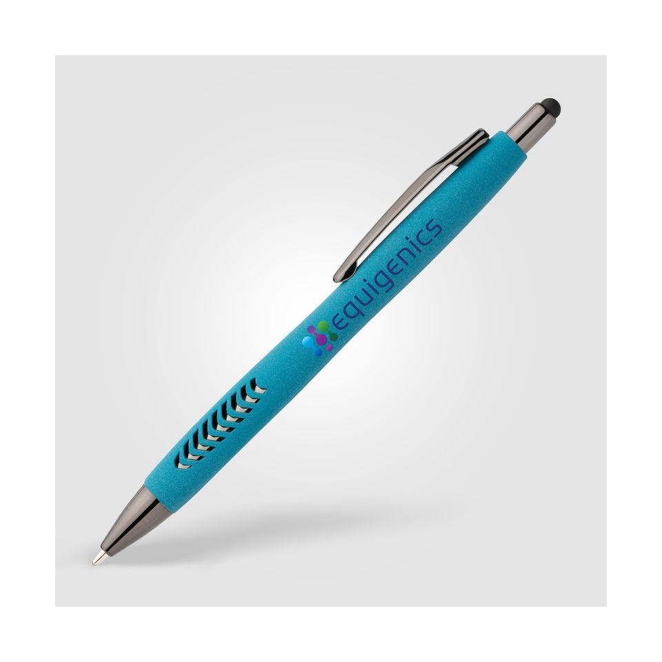 Stylo bille personnalisé stylet en plastique recyclé finition pierre