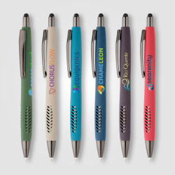 Stylo bille personnalisé stylet en plastique recyclé finition pierre