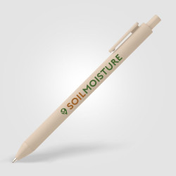Stylo bille rétractable personnalisé en plastique recyclé soft touch