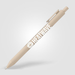 Stylo bille rétractable personnalisé en plastique recyclé soft touch