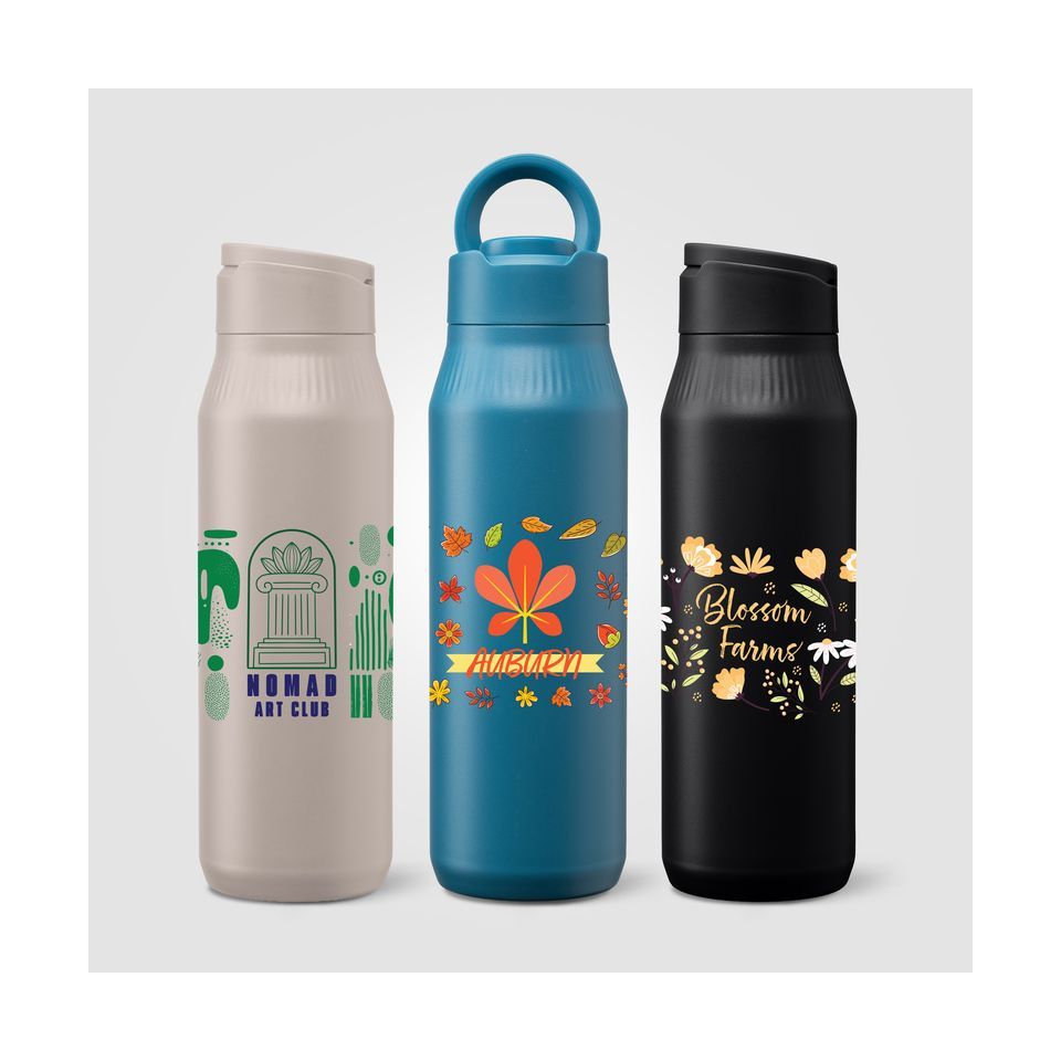Gourde en acier inoxydable personnalisée avec support téléphone 750 ml