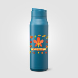 Gourde en acier inoxydable personnalisée avec support téléphone 750 ml