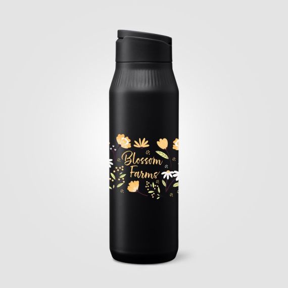 Gourde en acier inoxydable personnalisée avec support téléphone 750 ml