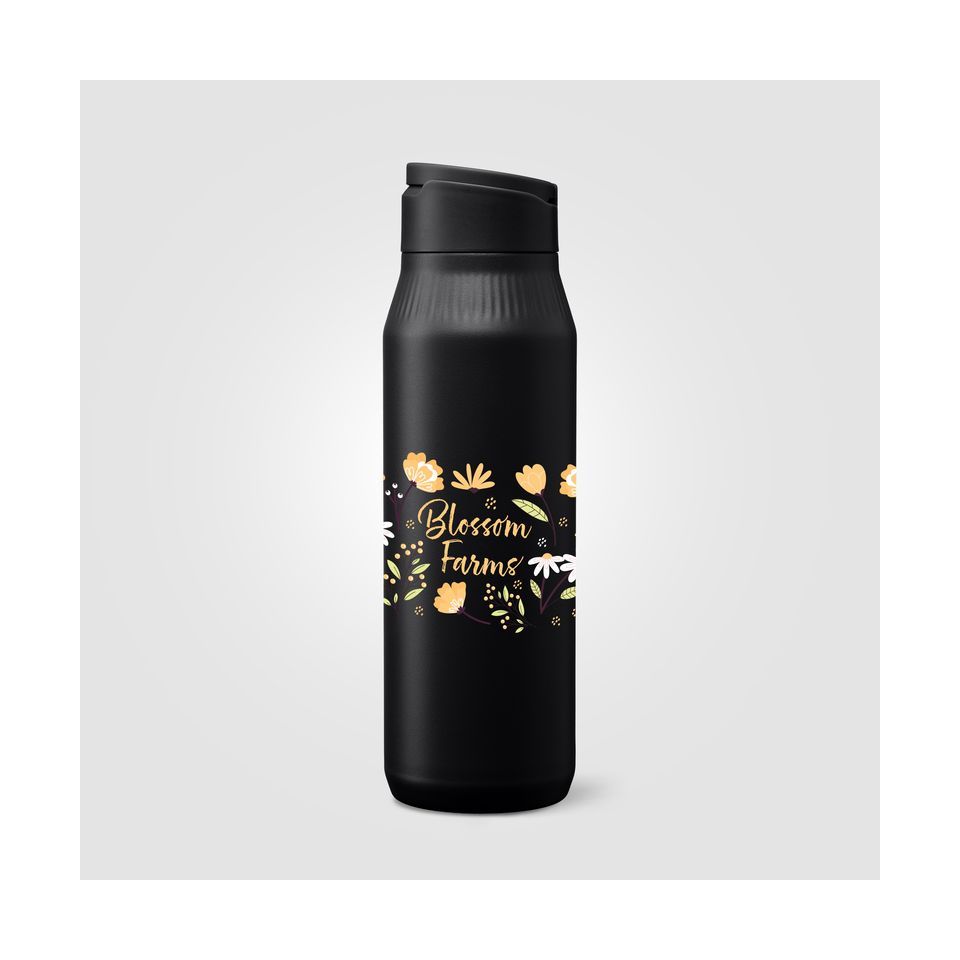 Gourde en acier inoxydable personnalisée avec support téléphone 750 ml