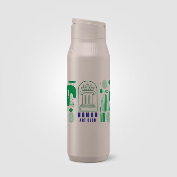 Gourde en acier inoxydable personnalisée avec support téléphone 750 ml
