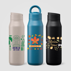 Gourde en acier inoxydable personnalisée avec support téléphone 750 ml