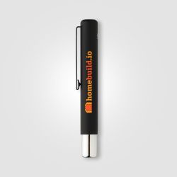 Stylo encre gel personnalisé compact format de poche 90 mm aluminium recyclé