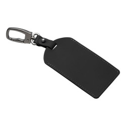 Étiquette à bagage personnalisée en aluminium recyclé avec mousqueton
