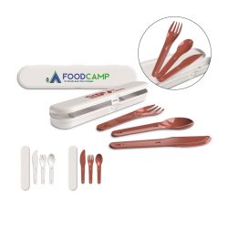 Set de couverts personnalisé réutilisable en plastique fabriqué en France
