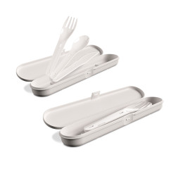 Set de couverts personnalisé réutilisable en plastique fabriqué en France