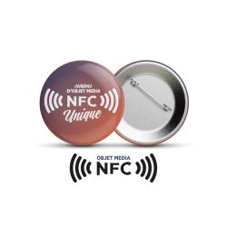 Badge bouton personnalisé avec puce NFC