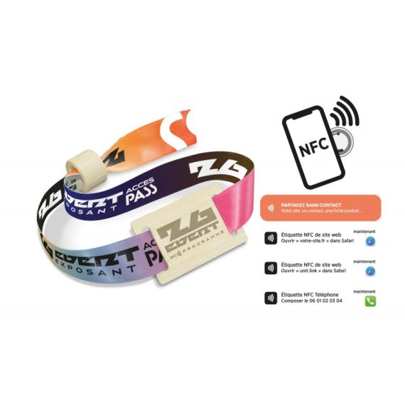 Bracelet personnalisé avec puce NFC