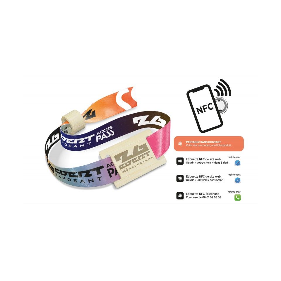 Bracelet personnalisé avec puce NFC