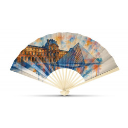 Éventail personnalisable grande taille XXL en bambou et papier