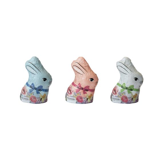 Lapins de Pâques personnalisables au chocolat au lait 50g