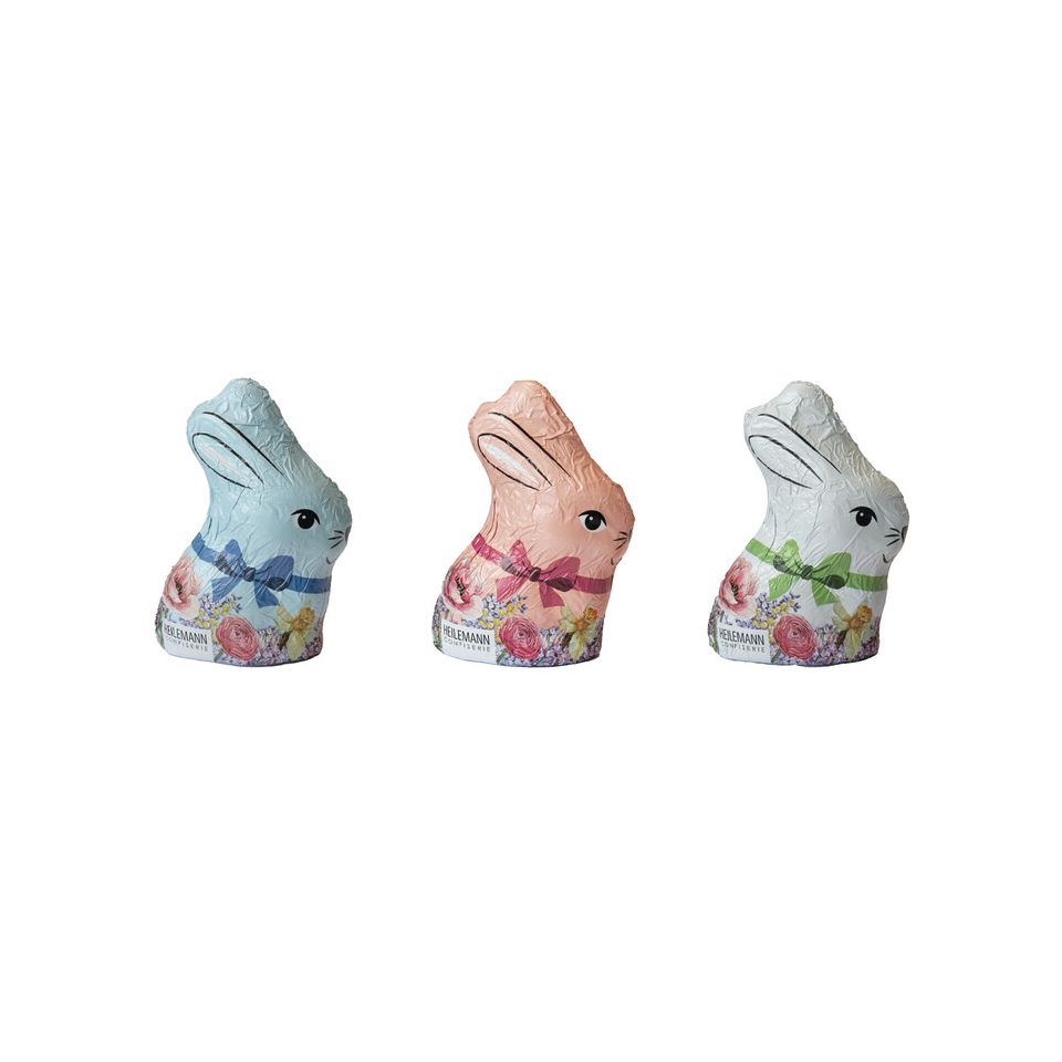 Lapins de Pâques personnalisables au chocolat au lait 50g