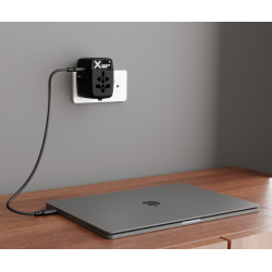 Adaptateur de voyage personnalisé international 65W + câble