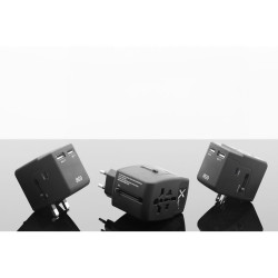 Adaptateur de voyage personnalisé international 65W + câble