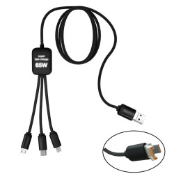 Câble personnalisé dual 65W 5-en-1