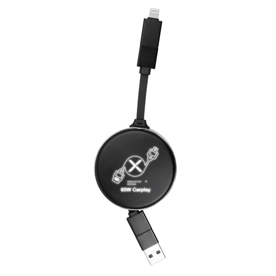 Câble personnalisé rétractable 4-en-1 65 W SCX Design