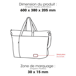 Sac personnalisable de sport, de shopping et de week-end Waste2Gear 30 L Akashi