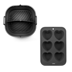 Set publicitaire 2 moules en silicone pour 6 empreintes cœur