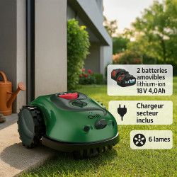 Robot publicitaire tondeuse caméra
