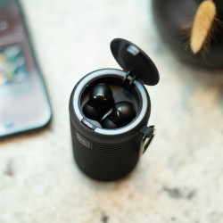 Ecouteurs publicitaires enceinte 2 en 1 compatibles Bluetooth®