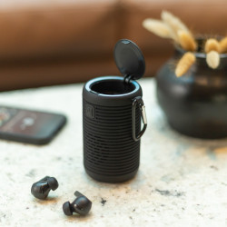 Ecouteurs publicitaires enceinte 2 en 1 compatibles Bluetooth®