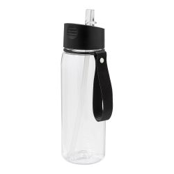 Bouteille de sport personnalisée bouchon à clapet en RPET avec serviette
