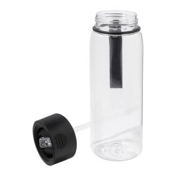 Bouteille de sport personnalisée bouchon à clapet en RPET avec serviette