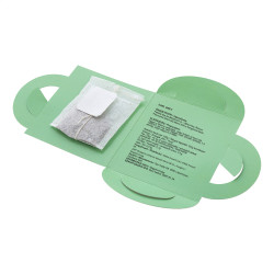 Sachet de thé personnalisé Earl grey ou thé vert dans une pochette fabriqué Europe