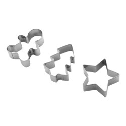 Set 3 emporte-pièces en acier inoxydable personnalisé