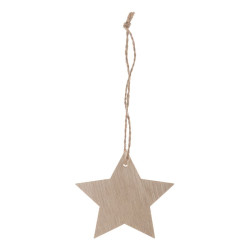 Décoration de Noël publicitaire en contreplaqué avec corde de jute