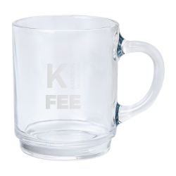 Mug en verre trempé 260 ml personnalisé fabriqué en France
