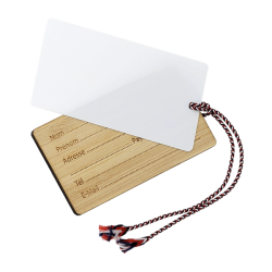 Etiquette bagage personnalisée avec intercalaire en bambou fabriquée en France Express